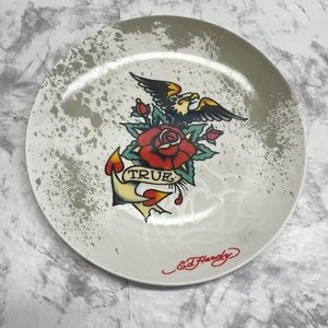 Ed Hardy Plate 8” dinner collectors salad snack dishes collectable jeans co